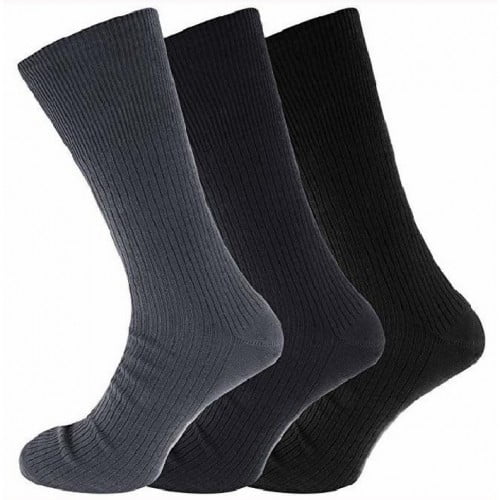 Men Socks Soft Top Easy Grip Non Elastic 100% Cotton Diabetic Socks Size 6-11 