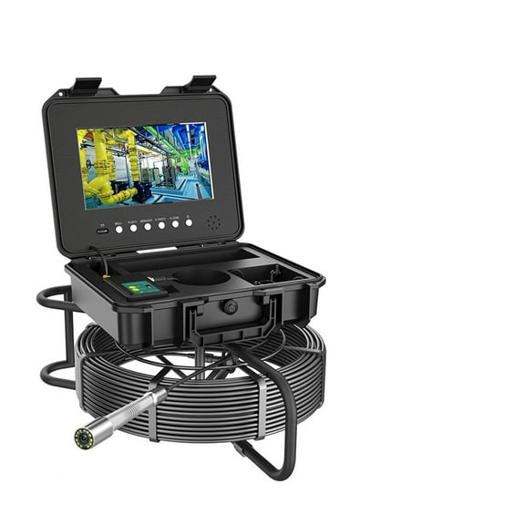 10.1" IPS 23MM Pipe Sewer Drain Inspection Camera Endoscope Meter Counter Keyboard DVR AHD 1080P IP68 Borescope With Video Card ,Stunning Clarity