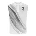 thumbnail image 4 of Dolkfu Gray Men Tops And Shirts Golf Mesh Sleeveless Collared Fashion Quarter Zip Patchwork Leisure Modern Turndown Collar Tank Top Gray,Xl, 4 of 5