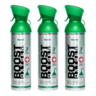 Boost Oxygen Natural Large 10 Liter 3 Pack, Flavorless, Supplemental Canned Oxygen, Model 711