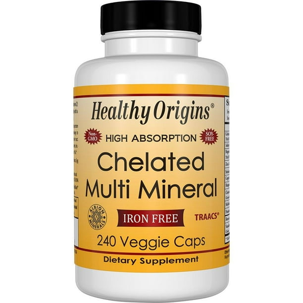 Chelated Multi Mineral (Featuring Albion Minerals), 240 Veggie Caps, WHAT IS A CHELATED MINERAL? A chelated mineral is a compound in which the mineral is bonded to an.., By Healthy Origins - Chelated Multi Mineral (Featuring Albion Minerals), 240 Veggie Caps, WHAT IS A CHELATED MINERAL? A chelated mineral is a compound in which the mineral is bonded to an.., By Healthy Origins -