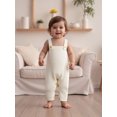 thumbnail image 5 of Miaouyo 0-24 Months Infant Baby Boys Girls Knitted Overalls Stylish Solid Color Ribbed Trim Square Neck Sleeveless Romper, 5 of 9