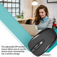 thumbnail image 2 of Computer 2.4Ghz Wireless Optical Mouse with USB Receiver 6 Buttons Gaming Mice 800/1200/1600DPI Desktop PC Laptop Accessories Matte Black, 2 of 6
