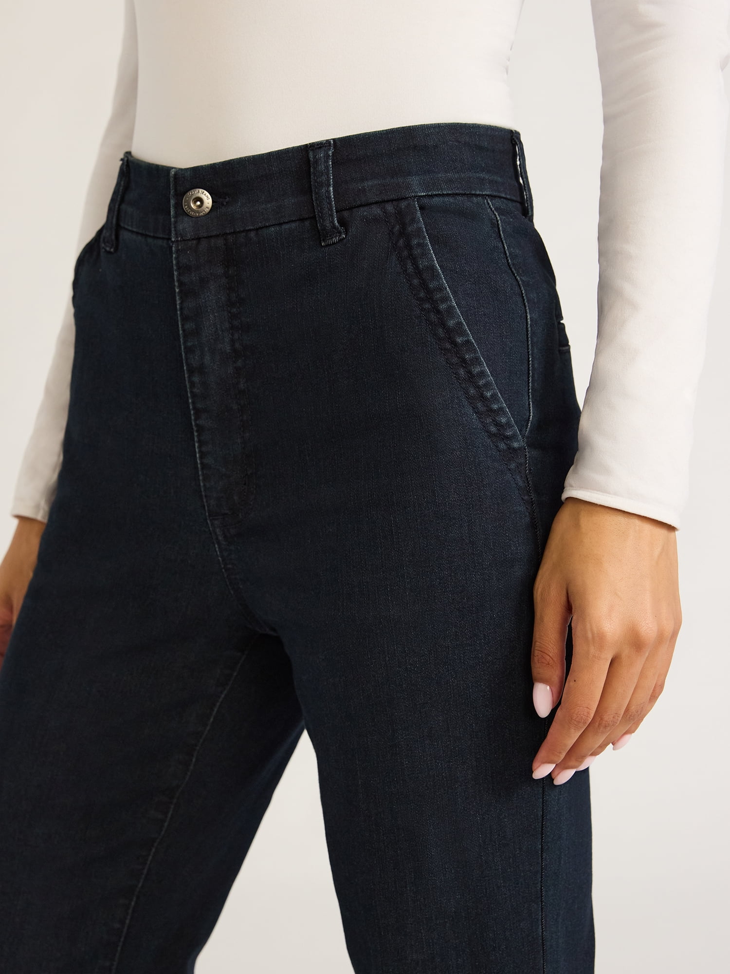 Sofia by Sofia Vergara Women's and Women's Plus Trouser Flare High Rise Jeans, 30.5", 32.5" and 34.5" Inseam, Sizes 0-28W