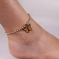 thumbnail image 6 of Xinyolin Women Anklet Butterflies Rhinestones Jewelry Shining Adjustable Foot Bracelet Beachwear, 6 of 7