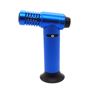 1PC Jet Butane Torch Lighter Safety Lock & Adjustable Flame Refillable One-hand Operation Kitchen Torch Lighter with Adjustable Flame for BBQ, Baking Blue