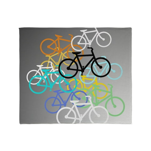 CafePress - Colored Bikes Design Throw Blanket - Soft Fleece Throw Blanket, 50"x60" for All Ages