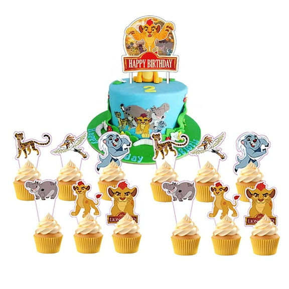 Lion Guard Cake Topper Cupcake Set Party Supplies Decoration Birthday Decor Kit