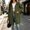 Army Green plus size hooded coat a1, variant on Women Plus Size Hooded Zip Up Long Sleeve Fall Winter Coat Casual Open Front Basic Cover Up Trendy Solid Outerwear, Black M