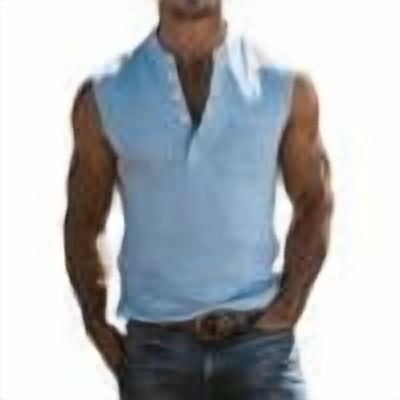 Dagugfen Summer Tank Tops for Men Henley Neck Sleeveless Lightweight Breathable Henley Shirts Casual Daily Wear Tops with Pocket