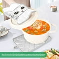 thumbnail image 3 of Yayeee Pot Holders Kitchen Heat Resistant with Pocket 7"x9.8" Cotton Oven Cooking Hot Pads, White Cat, 3 of 7