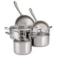 thumbnail image 1 of Batería de cocina Tramontina de 8 piezas de acero inoxidable tricapa, 1 of 9