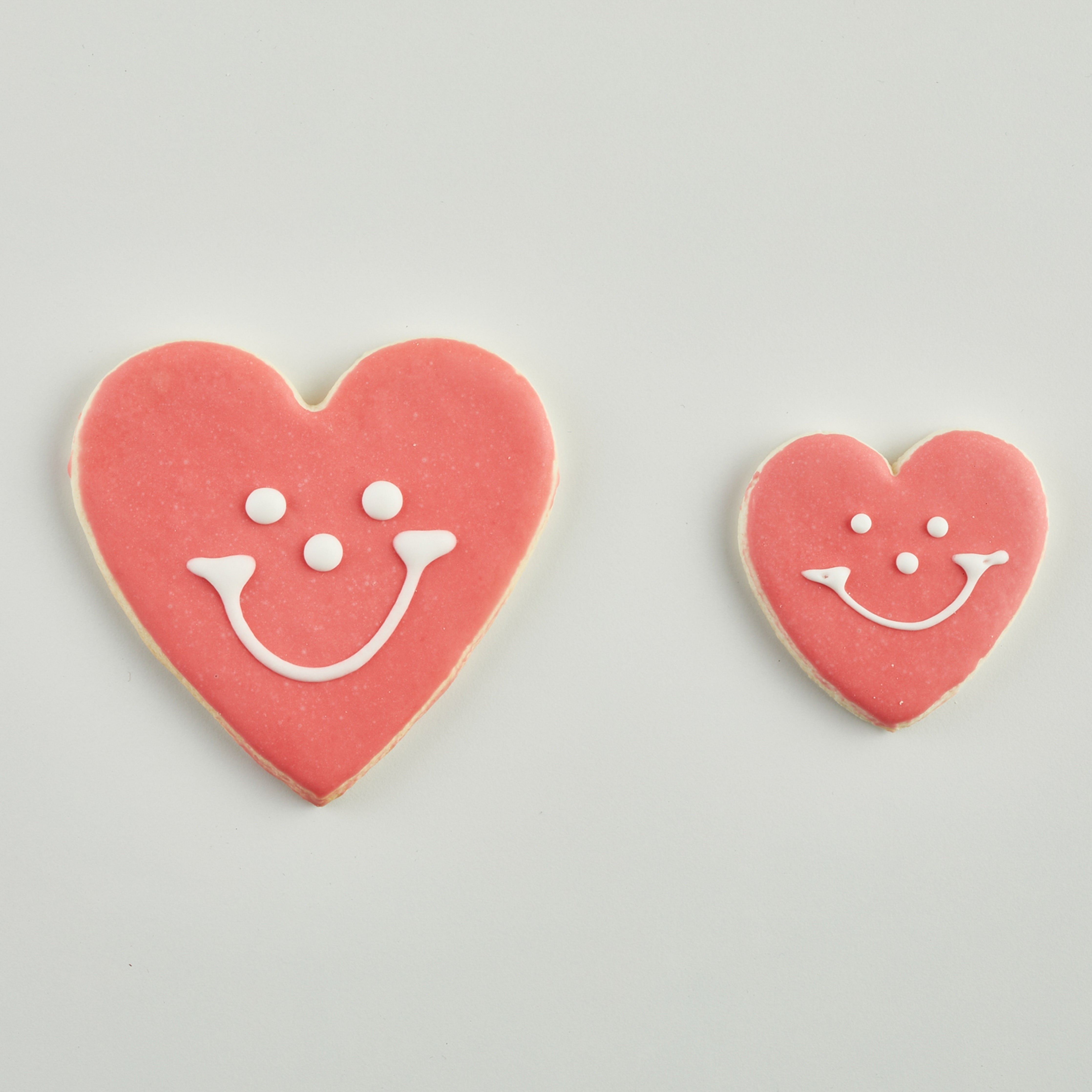 12-Pack Heart Shaped Smiley Cookies  - Nut Free, Kosher, Individually Wrapped Sugar Cookies