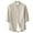 Beige, variant on asjyhkr Mens Linen Shirts 3/4 Sleeve Lightweight Button down Stand Collar Casual Outdoor Beach Shirts