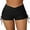 Black(crossover Waist), variant on Charmo Women Scalloped Swim Shorts Drawstring Board Shorts Swimsuit Bottom