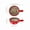 Red, variant on Bohemian Ceramic Hand-Painted Embossed Patterned Salad Bowl with Handle Kitchen Bakeware Microwave & Oven Safe 1 pc