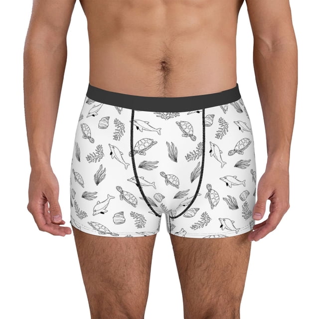 Fotbe Sea Turtle Calzoncillos Tipo Boxer con Bolsa de Soporte Total para Hombre, X-Temp Fresco, Transpirable y de Secado Rápido-XX-Large