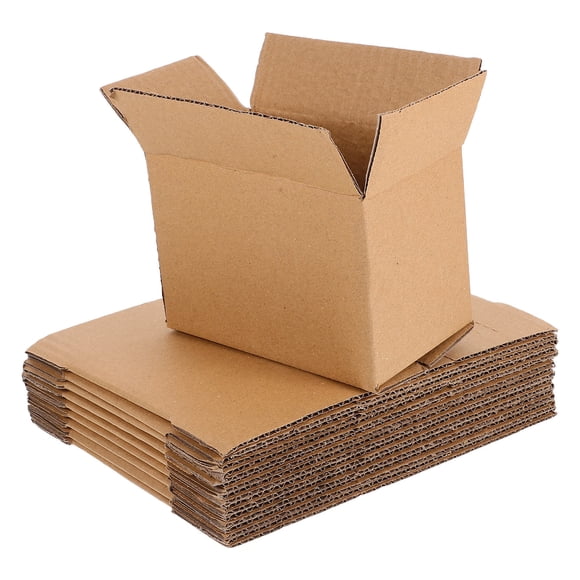WHAMVOX 10Pcs Light Yellow Moving Packing Boxes for Storage