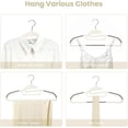 thumbnail image 5 of Plastic Hangers 50 Pack with Non-Slip Design,0.2 Inches Thick, 360°Swivel Hook Space Saving Organizer for Bedroom Closet,Shirts,Pants(Beige- S Shaped), 5 of 6
