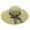 Khaki, variant on harmtty Sunscreen Braided Foldable Straw Hat Leopard Bowknot Decor Wide Brim Women Beach Hat Fashion Accessories