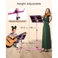 thumbnail image 4 of Kasonic Professional Collapsible Portable Music Stand, Lightweight Comes, Music Sheet Holder Clip And Carrying Bag, Suitable for Instrumental Performance -Pink, 4 of 7