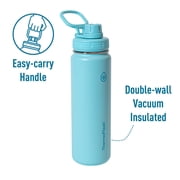 ThermoFlask 24 oz Double Wall Vacuum Insulated Stainless Steel Water Bottle with Spout Lid, Tranquil Blue