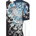 thumbnail image 5 of ARCHAIC by AFFLICTION Black WOODCUTS Short Sleeve Slim Fit Y2K T-shirt NWT, 5 of 8