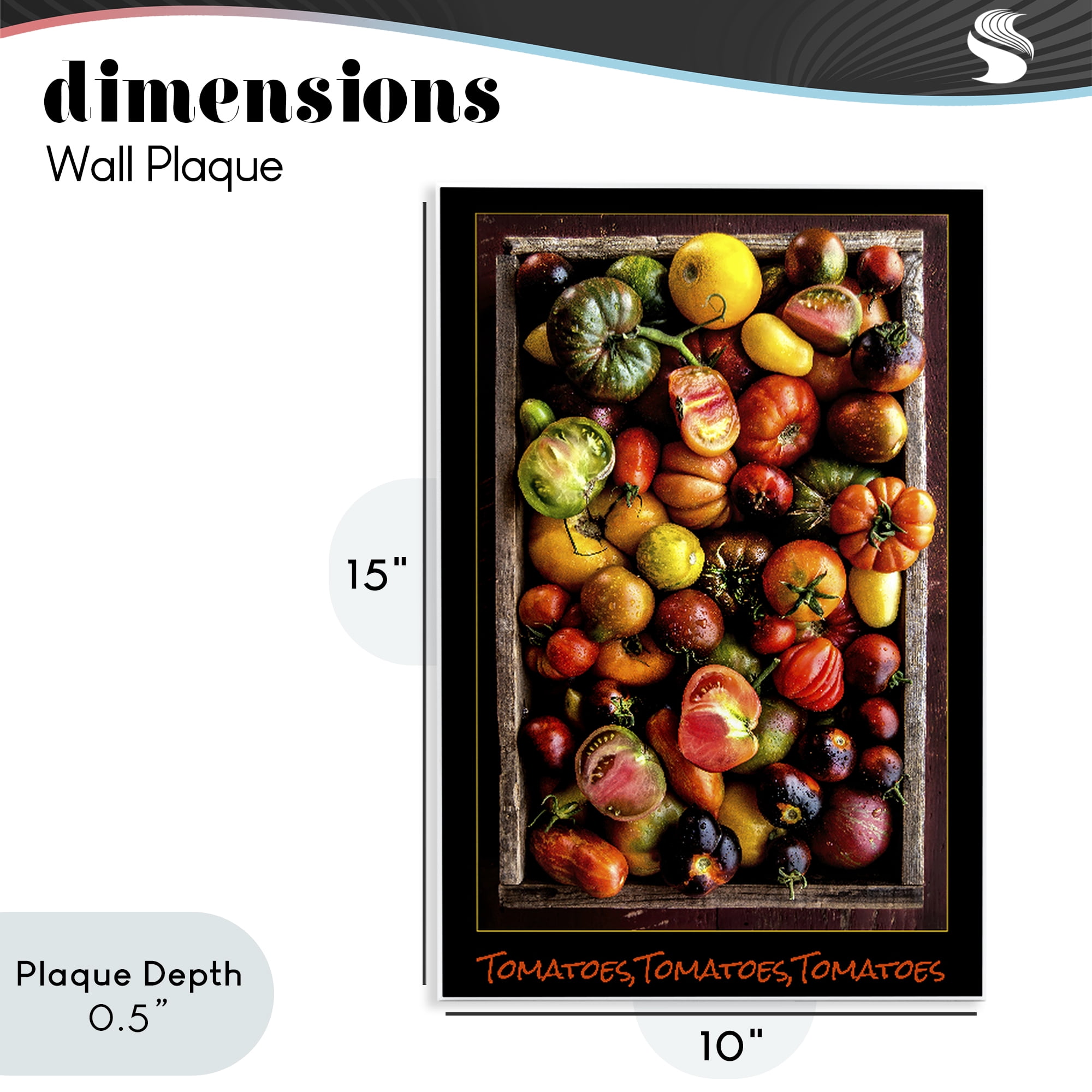 Stupell Industries Ripe & Bountiful Tomato Harvest Wall Plaque Art, design by Carl Kravats
