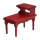 thumbnail image 3 of Mesa de té de doble capa para casa de muñecas a escala 1/12, mesa para casa de muñecas para diorama micro rojo, 3 of 9