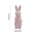 thumbnail image 3 of Easter Bunny Decorations Standing Foam Rabbits with Sparkling Bow for Home Garden Tabletop Spring Decor or Gift, 3 of 6