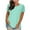 Sky Blue, variant on QUNYINEY Short Sleeve Shirts for Women Casual Crew Neck Solid Tops Loose Summer Cotton Tops for Women