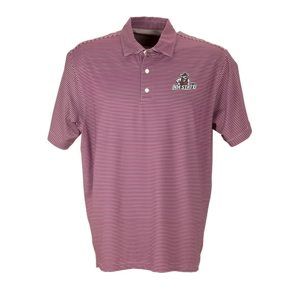 Men's Maroon New Mexico State Aggies Vansport Pro Tonal Micro-Stripe Polo