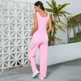 thumbnail image 4 of Women's Maternity 2 Piece Outfits Rib Knit Tank Top And Drawstring Waist Wide Leg Pants Lounge Set, 4 of 5