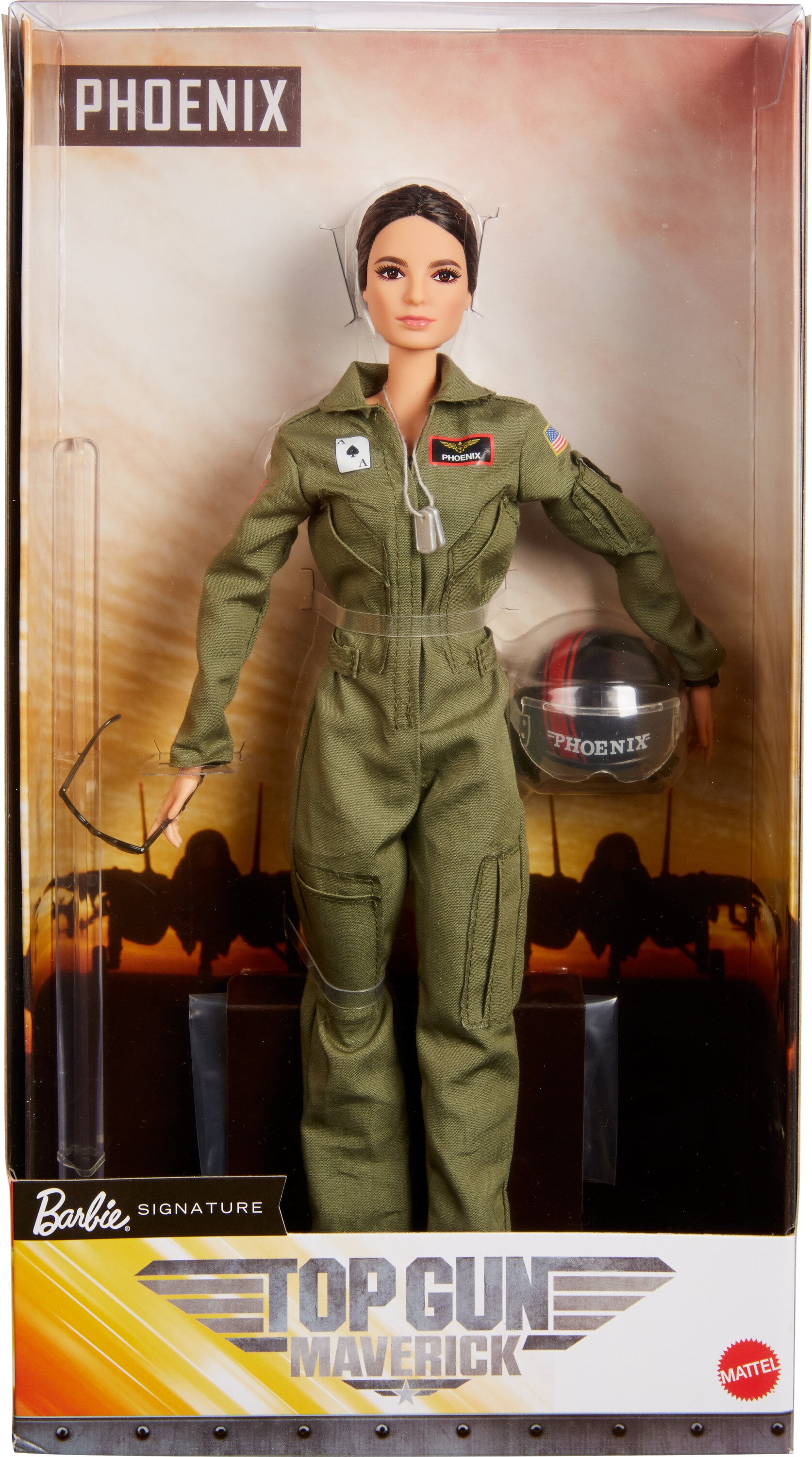 Barbie Collector Top Gun Maverick Phoenix Barbie Doll Wearing Flight Suit and Accessories