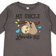 thumbnail image 4 of Inktastic My Uncle Loves Me with Sloth and Hearts Boys or Girls Long Sleeve Toddler T-Shirt, 4 of 5