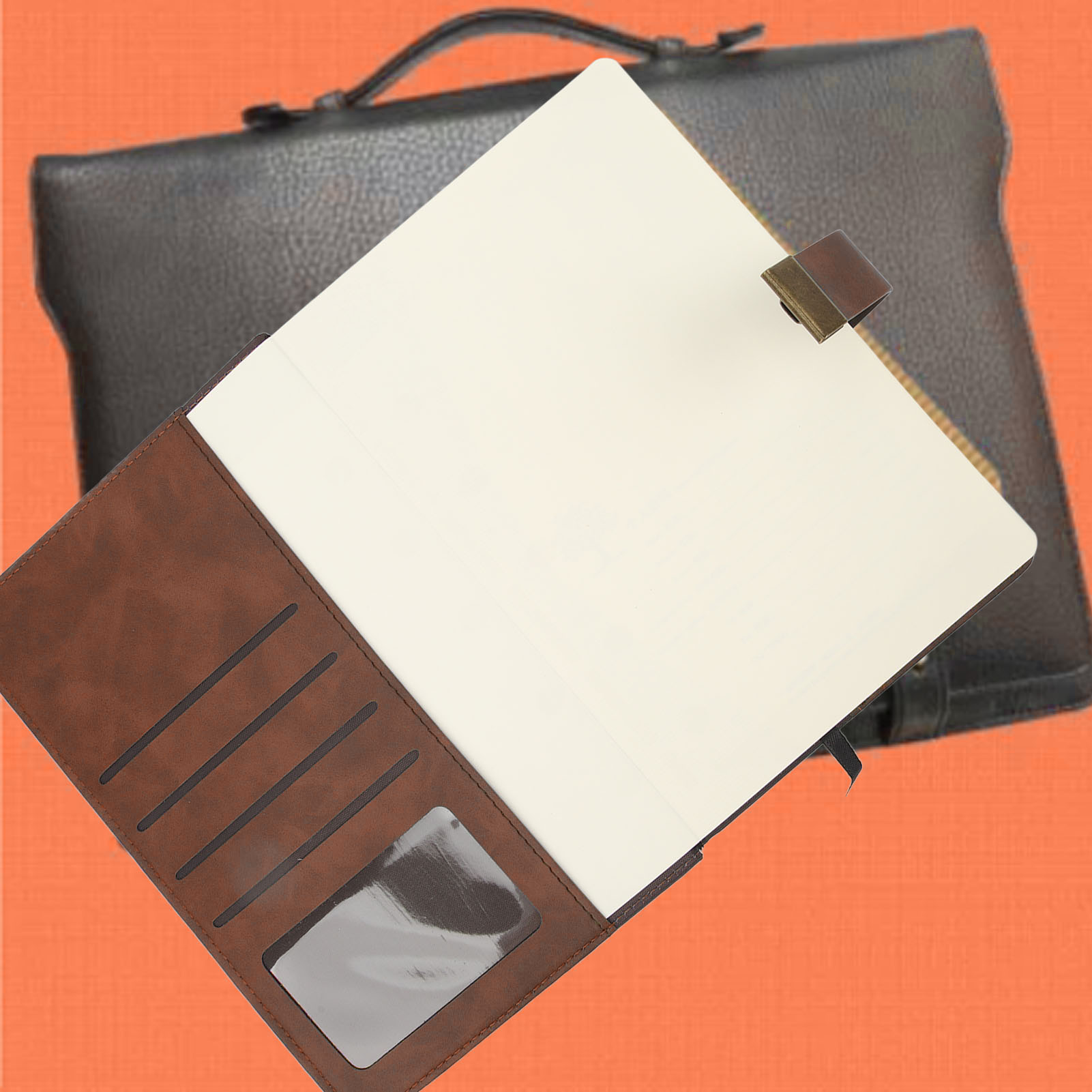 Nieyigj Exquisite Password Book, Vintage Style Lock Diary for Writing, Coffee Brown, 8.66 inches / 22 cm