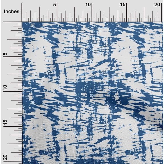 oneOone Viscose Chiffon Royal Blue Fabric Print Shibori Quilting Supplies Print Sewing Fabric By The Yard 42 Inch Wide
