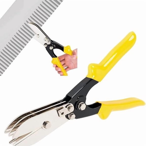 5- Hand Crimper Sheet Metal Tools, ToolGauge Duct Work Downspout and Stove Pipe, Sheet Metal Crimper Gutter End Cap Duct Crimping Tool