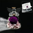thumbnail image 4 of Gifts for Mom Birthday, Glass Angel With Real Preserved Rose Inside, Valentine's Day/Mother's Day Gift, Purple Forever Flowers Gift for Grandma Wife Girlfriend, 4 of 8
