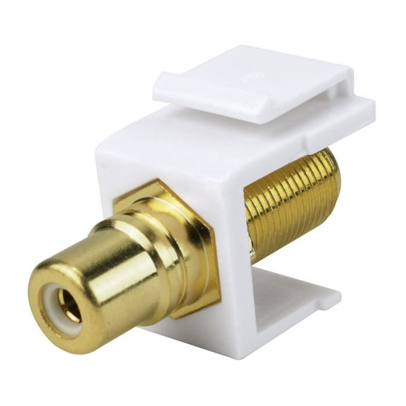 Construct Pro F-Connector to RCA Keystone Jack Insert (8 Color Bands, White) Manufactured by Skywalker
