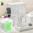 thumbnail image 4 of Acrylic Cosmetic Cotton Swab Holder Organizer - Cotton Ball Storage Boxes - Cosmetic Makeup Stick Box - Exquisite Crystal Clear Workbox Container (Storage Box Only), 4 of 5