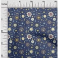 thumbnail image 2 of oneOone Polyester Spandex Blue Fabric Asian Suzani Sewing Craft Projects Fabric Prints By Yard 56 Inch Wide, 2 of 5