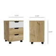 thumbnail image 6 of RST Brands Lindon MDF 3-Drawer Filing Cabinet in Oak and White Veneer, 6 of 6