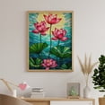 thumbnail image 6 of Diamond Art Kit for Adults, Lotus Blossoms Stained Glass Art Diamond Painting for Adults Beginners, 5D DIY Diamond Art Painting Kits, Colorful Diamond Painting Craft for Home Decor 12x16, 6 of 7