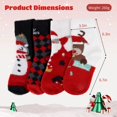 thumbnail image 5 of 4 Pairs Christmas Socks, Warm Winter Socks, Thicken Fleece Socks, Colorful Xmas Socks, for Christmas Party Gift, 5 of 7