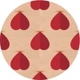 thumbnail image 1 of Ahgly Company Machine Washable Indoor Round Transitional Pastel Orange Area Rugs, 4' Round, 1 of 7