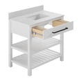 thumbnail image 4 of DHP Camden 36” Bathroom Vanity, White with Black Towel Rack, 4 of 15