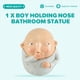 thumbnail image 4 of Estatua de BañO NiñO Sosteniendo la Nariz, NiñEras Divertidas DecoracióN para NiñOs, 4 of 5