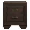 thumbnail image 4 of Nightstand with 2 Drawers, Dark Cocoa Finish - Rectangular Bedside Table - Modern Bedroom Furniture - Sturdy Wood Frame - 23.5"W x 16.5"D x 27"H, 4 of 9