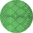thumbnail image 1 of Ahgly Company Indoor Round Solid Emerald Green Modern Area Rugs, 6' Round, 1 of 4
